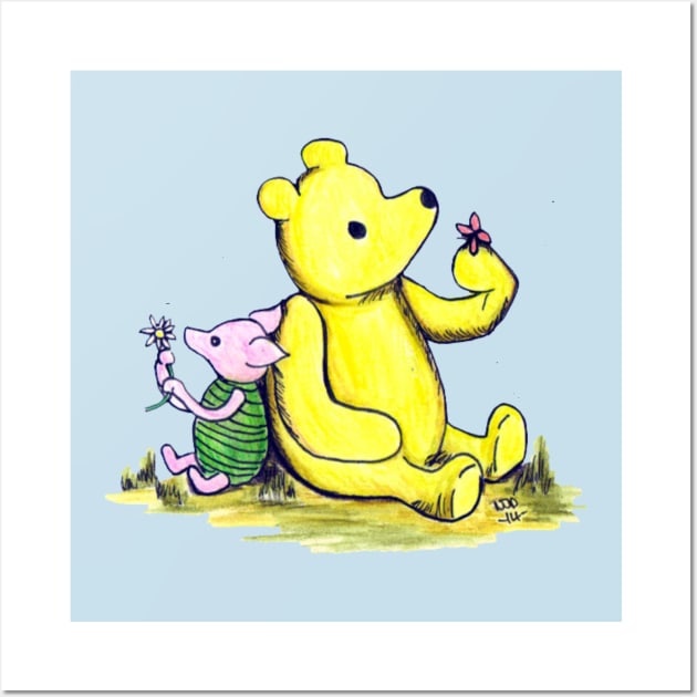 Winnie the Pooh and Piglet Wall Art by Alt World Studios